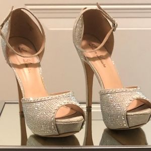 Lauren Lorraine bridal / evening  glitter heel